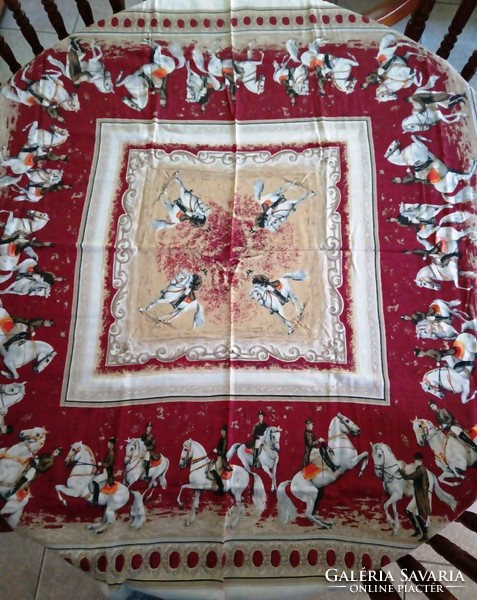 Tablecloth with equestrian scenes for sale