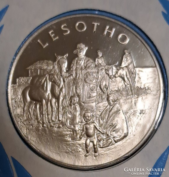 0,925 ezüst (Ag) emlékérem  Leshoto, proof, PP G/
