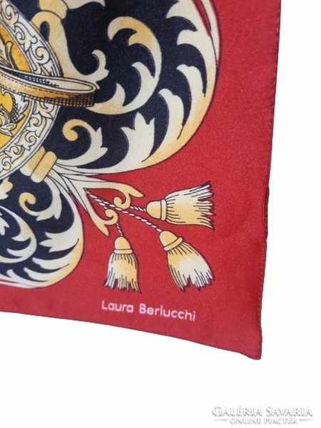 Laura Berlucchi vintage scarf 90x90 cm. (6501)