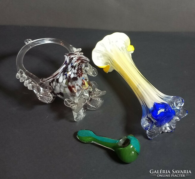 Glass vase, Murano pipe, basket can be negotiated together