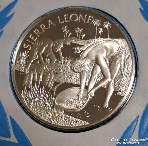 0.925 Silver (ag) commemorative medal Sierra Leone, proof, pp g/