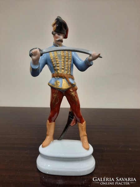 Herend porcelain military hussar figure. 1. Dept.