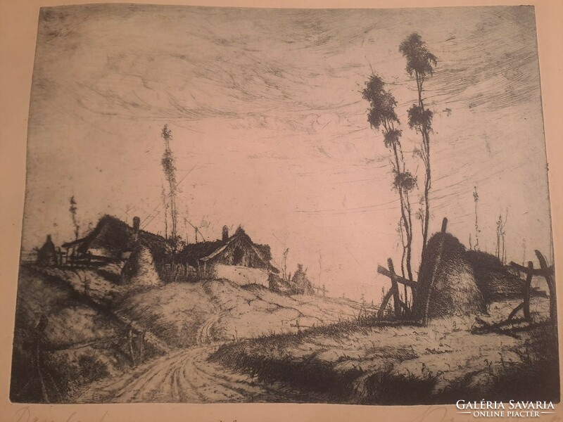 Boross géza: hilly landscape 1936