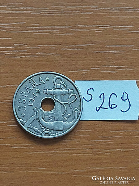 Spain 50 centimeter 1949 copper-nickel francisco franco s269