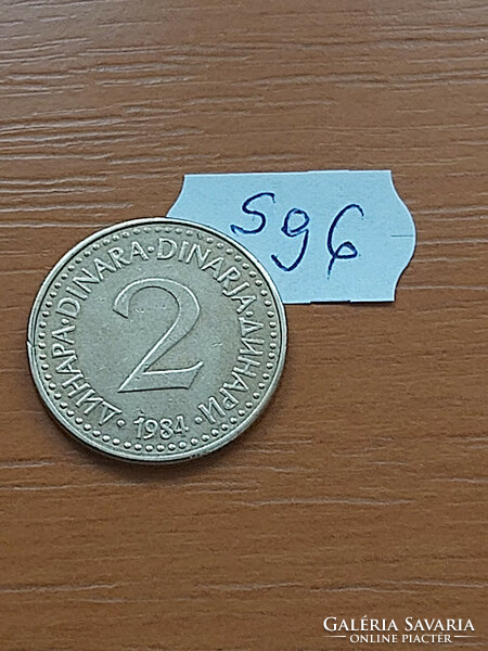 Yugoslavia 2 dinars 1984 nickel-brass s96