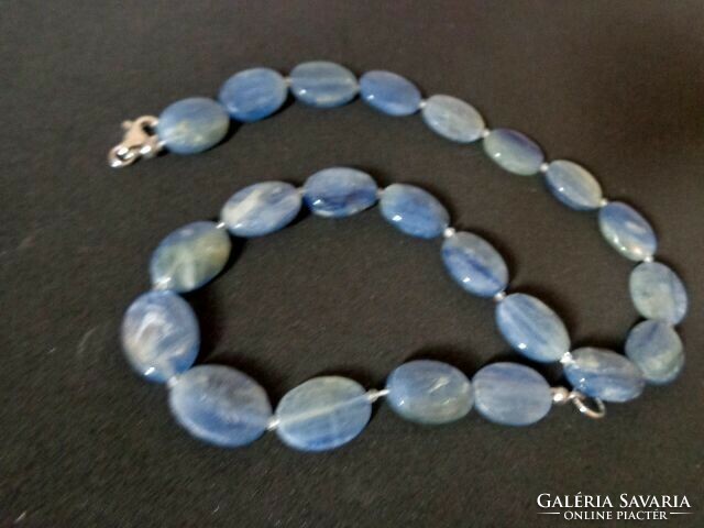Kyanite mineral chain with silver buckle