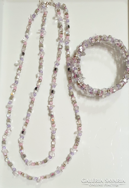 Pastel necklace + bracelet set
