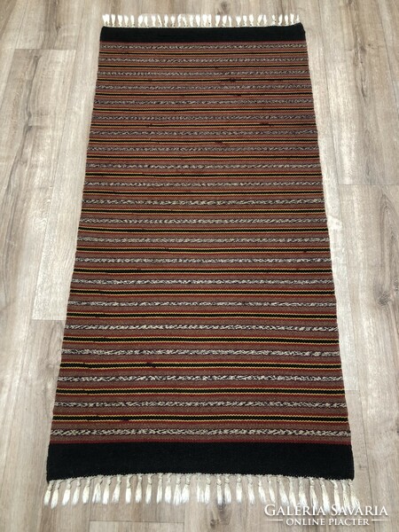 Kézi szövésű gyapjú-pamut szőnyeg, 67 x 145 cm