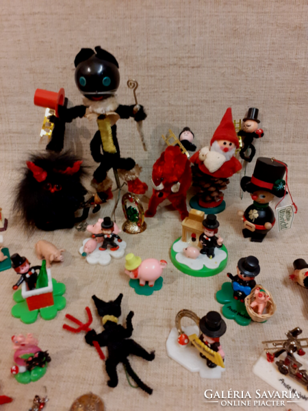 Retro New Year lucky figure collection in one / 8 /