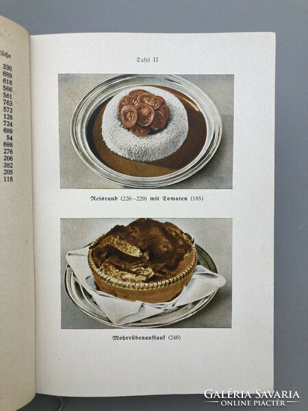 Fleischlose küche: antique German cookbook with colorful full-page illustrations