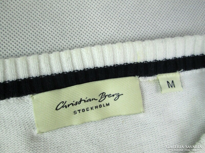Original chrisitan berg stockholm (m/l) elegant long sleeve men's check pattern pullover