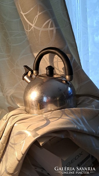 Traditional stainless steel teapot