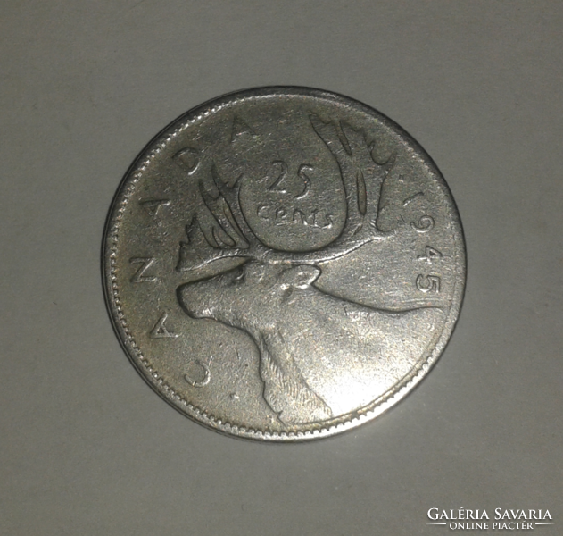 Canada silver 25 cents, 1945