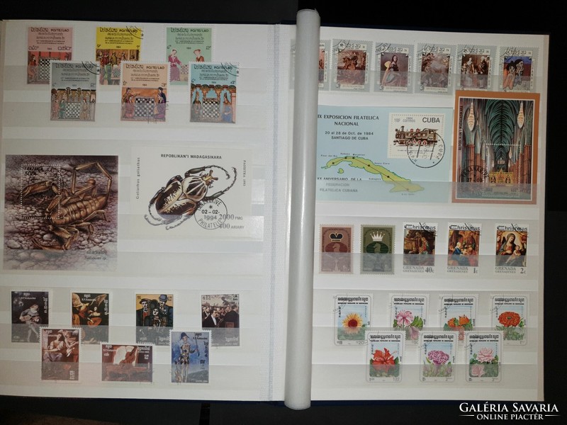 3 stamp albums with content