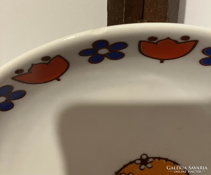 Hollóházi sünis porcelán kistányér - ovis tányér - gyerek tányér 15 cm