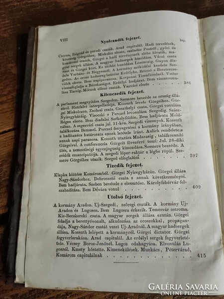 SZILÁGYI SÁNDOR A magyar forradalom története 1848- és 49-ben, vászon kötésű könyv, első kiadás