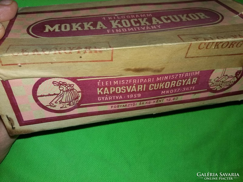 Antique Kaposvár and Szerencsi cube - mocha sugar boxes are only one according to the pictures