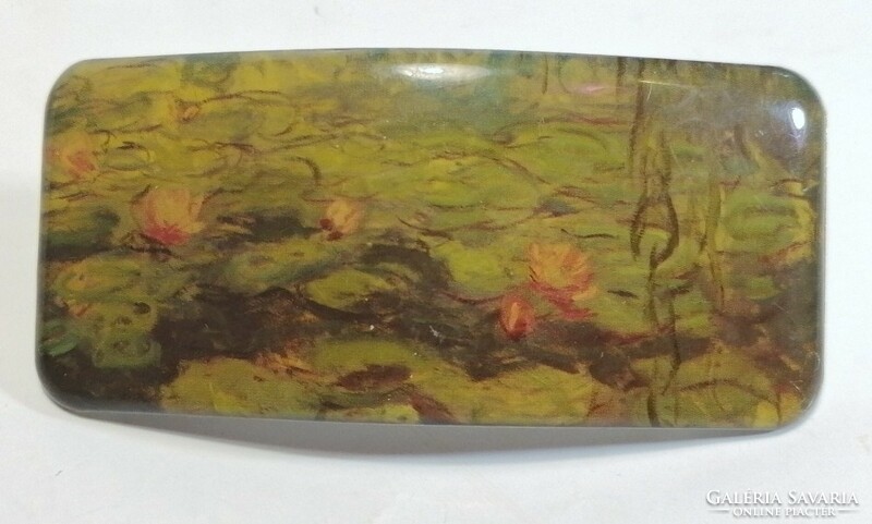 Monet water lily, French hairpin (826)