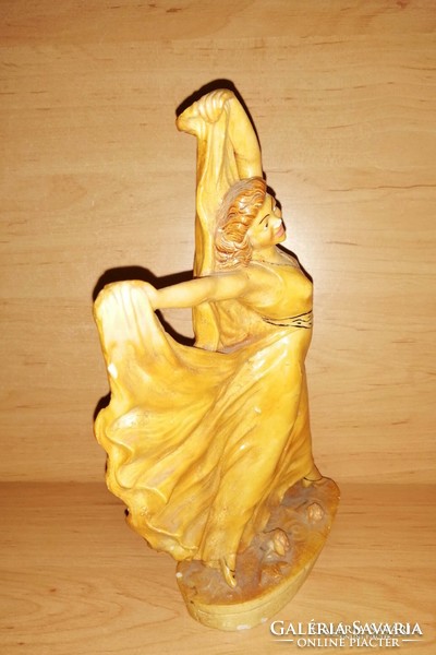 Régi só szobor hölgy figura 24,5 cm magas