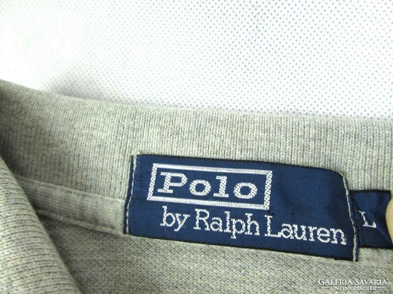 Original ralph lauren (l / xl) elegant gray long sleeve men's t-shirt top