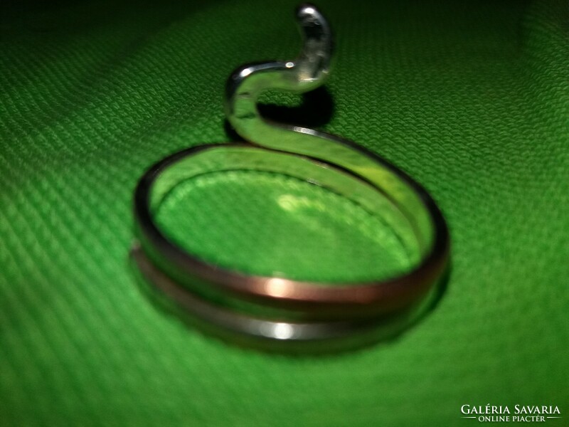 Retro kígyó alakú forma ezüstözött bizsu gyűrű a képek szerint