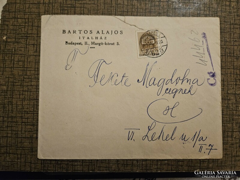 1941-es Fejléces levél Budapest