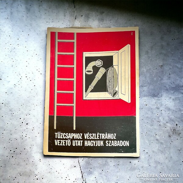 Retro loft industrial design munkavédelmi plakát