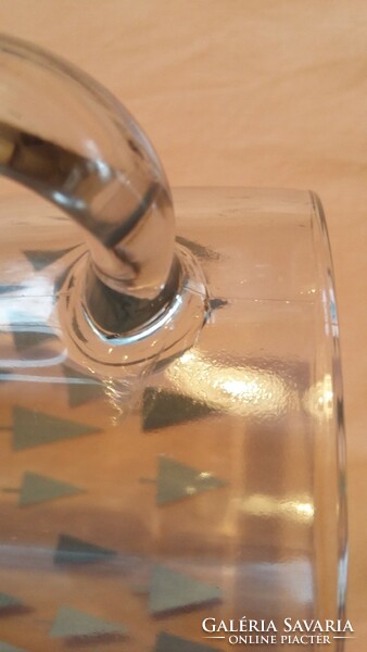 Teás, capuccinos üveg bögre fenyő fa matrica mintával