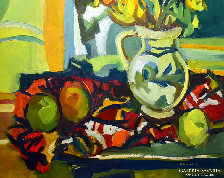 Lívia Dallos (1927) still life with apples