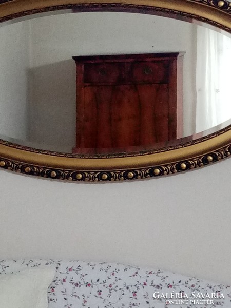 Antique wooden picture frame from around 1900-1920, with mirror