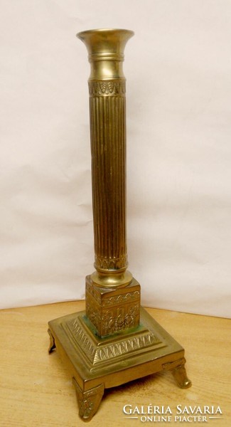 Candelabra in the form of a Doric column, on a pedestal standing on square legs. A unique rarity