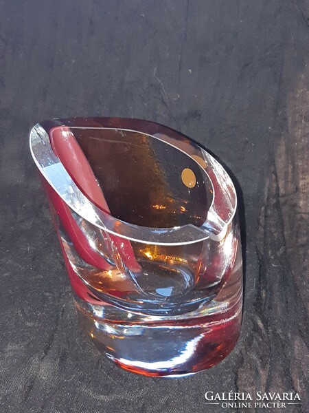 Krosno handmade glass ashtray new !!