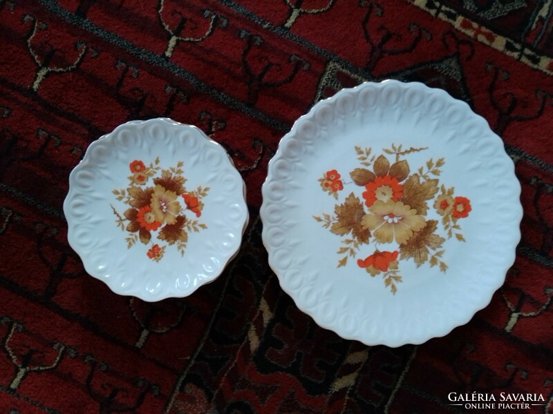 Alba julia porcelain cake set with flower leaf pattern small plate serving tray
