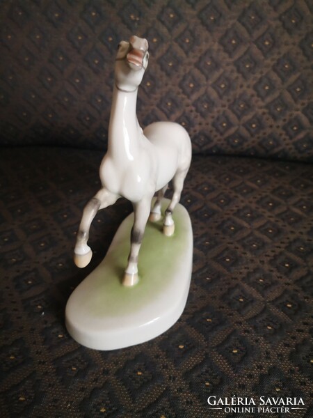 Herend porcelain, wonderful apple-shaped horse statue, painted
