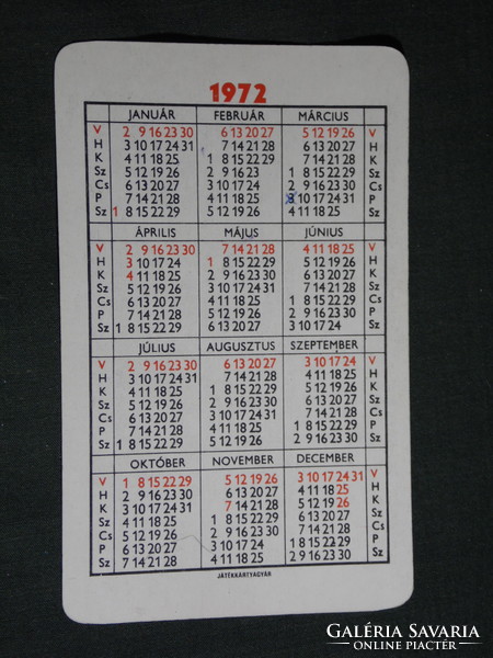 Card calendar, South Magyarország daily newspaper, newspaper, magazine, graphic artist, Olympics, 1972, (5)