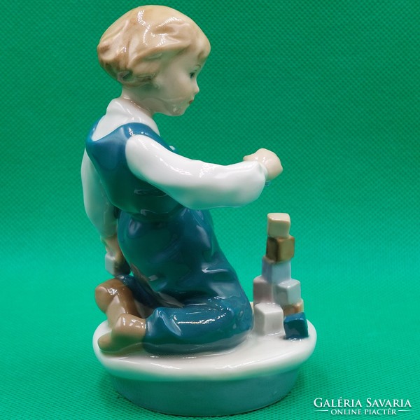 Bohemia Royal Dux ritka gyűjtői Játszó gyerek figura