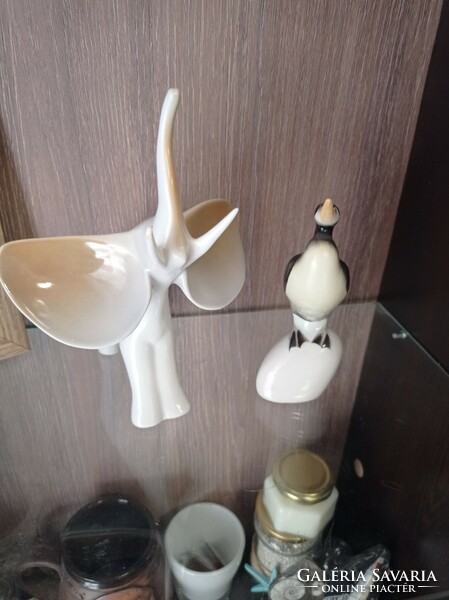 Ravenclaw porcelain elephant + cormorant