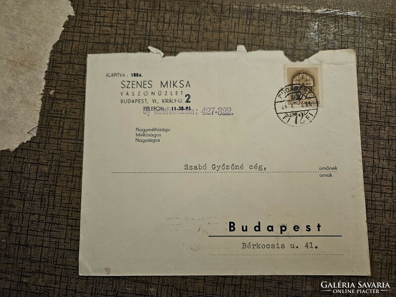 1941 headed letter, Budapest