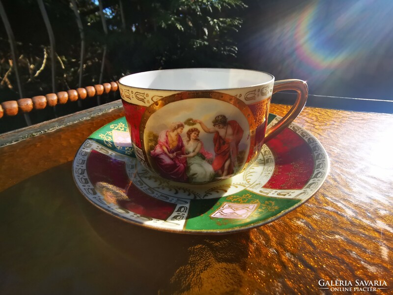 Antique Viennese tea cup set