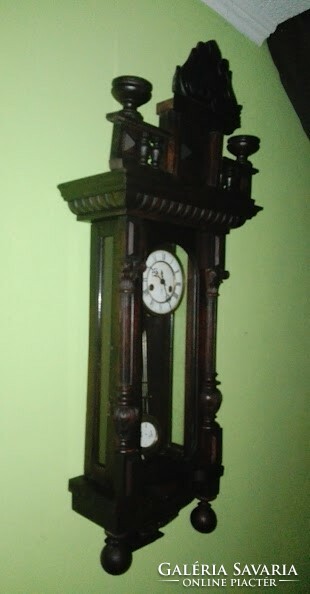 Pewter pendulum clock 95cm