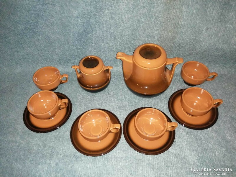 Retro brown ceramic coffee set (18k)