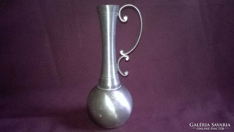 Narrow-necked pewter jug, spout
