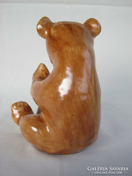 Bodrogkeresztúri kerámia medve maci 15 cm