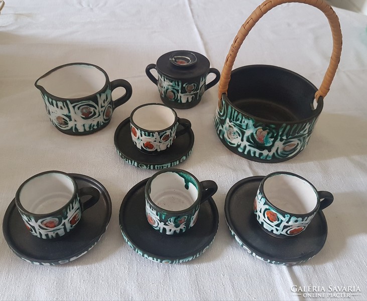 Morvay Zsuzsa ceramic coffee set