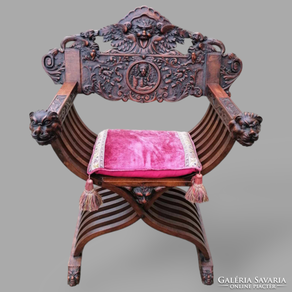 Neoreneszánsz-savonarola szék