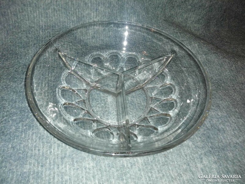 Osztott üveg kínáló, asztalközép (A5)
