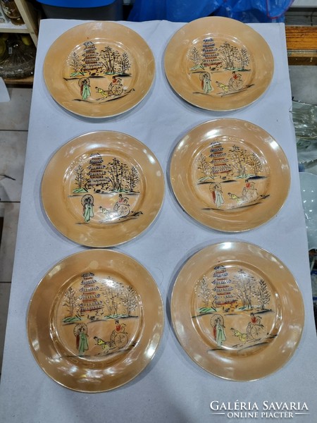 6 Japanese cake plates