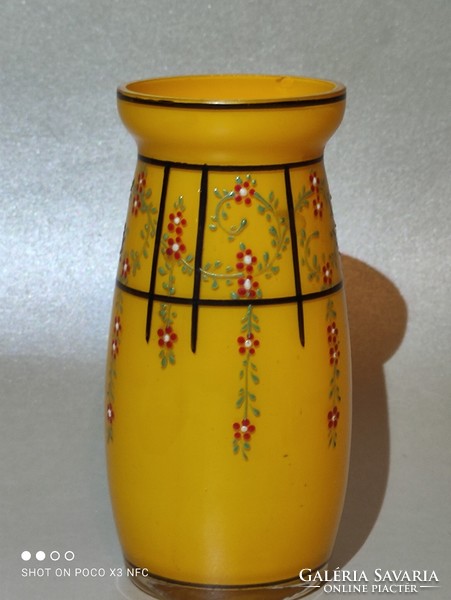 Just for that!!! Antique legras painted glass vase