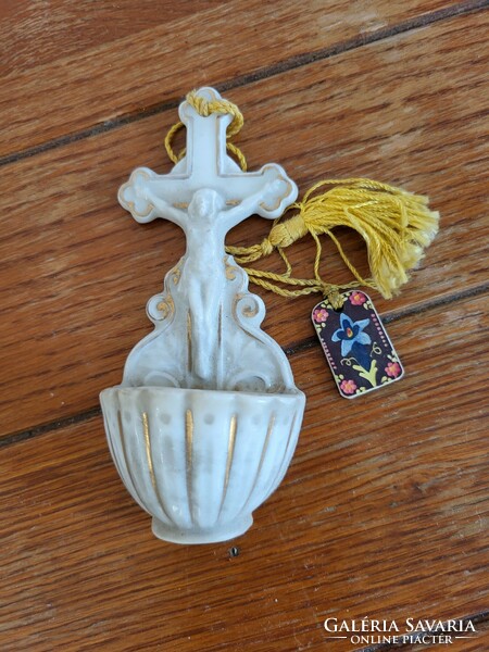 Zsolnay antique holy water holder