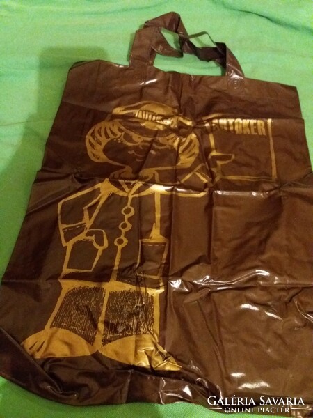 Retro autoker thick waterproof plastic advertising bag brown 40 x 30 cm according to the pictures